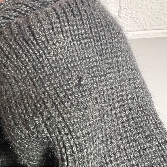 BABY ALPACA BLACK - WOMENS XL-2XL LONG SLEEVE OPEN FRONT POCKETS CARDIGAN - Picture 11 of 13